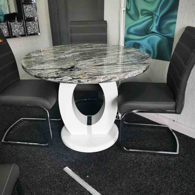 100cm-Grey-Modern-Marble-Round-Dining-Table-White-High-Gloss-Pedestal-Base-4-seater