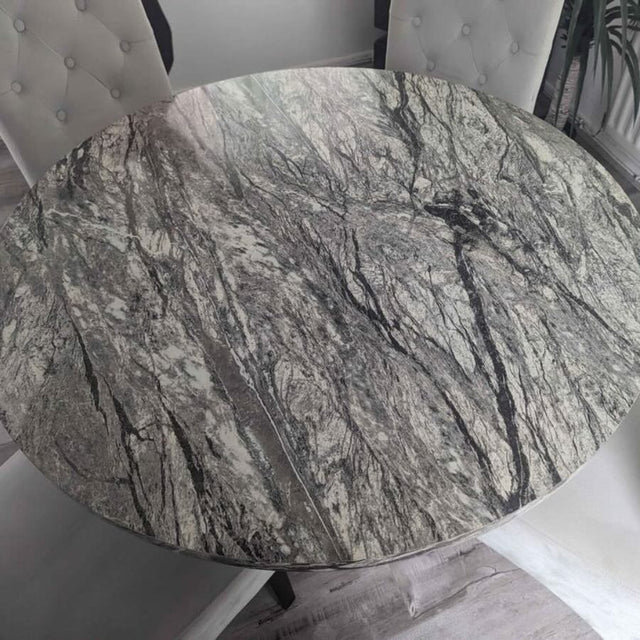 100cm-Grey-Modern-Marble-Round-Dining-Table-White-High-Gloss-Pedestal-Base-4-seater