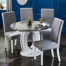 100cm-Grey-Modern-Marble-Round-Dining-Table-White-High-Gloss-Pedestal-Base-4-seater