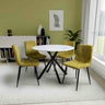 100cm-White-Industrial-White-Marble-Round-Dining-Set-Black-Crossover-Base-4-Seater