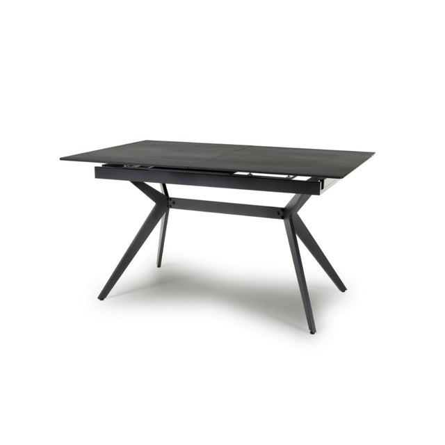 140cm-180cm-Extending-Industrial-Black-Rectangular-Sintered-Stone-Dining-Table-Black-Metal-Frame-8-Seater