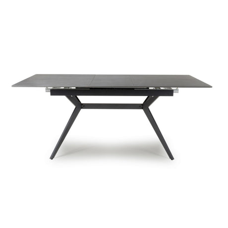 140cm-180cm-Industrial-Grey-Rectangular-Sintered-Stone-Extending-Dining-Table-Black-Metal-Frame-8-Seater