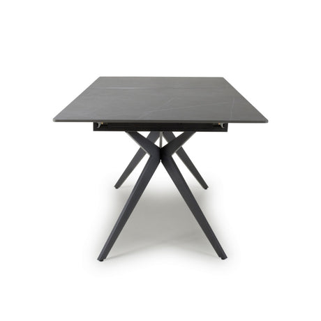 140cm-180cm-Industrial-Grey-Rectangular-Sintered-Stone-Extending-Dining-Table-Black-Metal-Frame-8-Seater