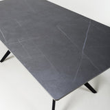 140cm-180cm-Industrial-Grey-Rectangular-Sintered-Stone-Extending-Dining-Table-Black-Metal-Frame-8-Seater