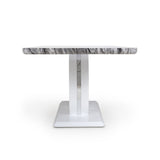 180cm-Modern-grey-rectangular-marble-dining-table-white-pedestal-base-8-seater