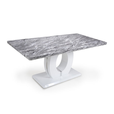 180cm-Modern-grey-rectangular-marble-dining-table-white-pedestal-base-8-seater