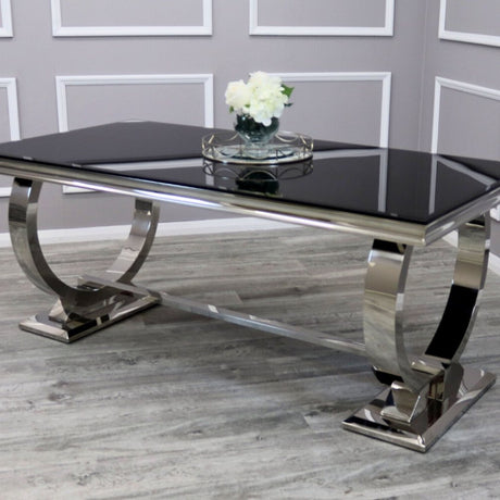 200cm-modern-black-glass-dining-table-rectangular-glass-top-stainless-steel-base-8-seater