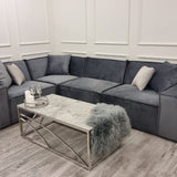 4-Piece-Grey-fabric-Corner-Sofa-300cm4-Piece-Grey-fabric-Corner-Sofa-300cm