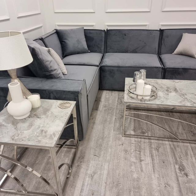 4-Piece-Grey-fabric-Corner-Sofa-300cm4-Piece-Grey-fabric-Corner-Sofa-300cm