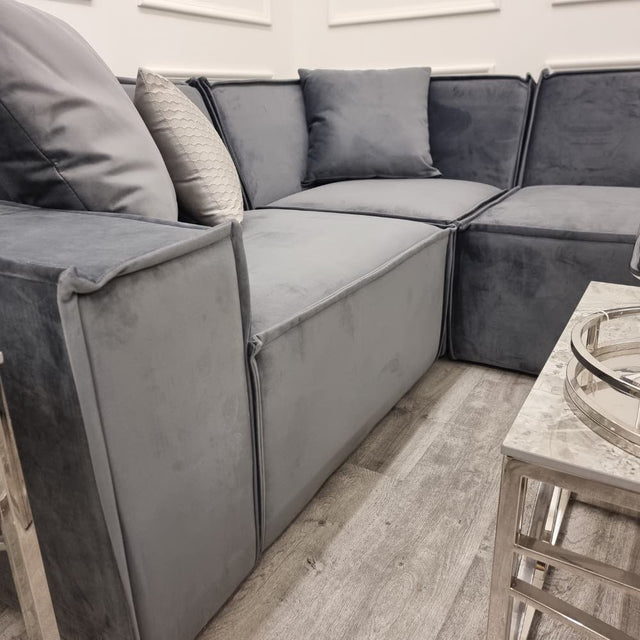 4-Piece-Grey-fabric-Corner-Sofa-300cm4-Piece-Grey-fabric-Corner-Sofa-300cm