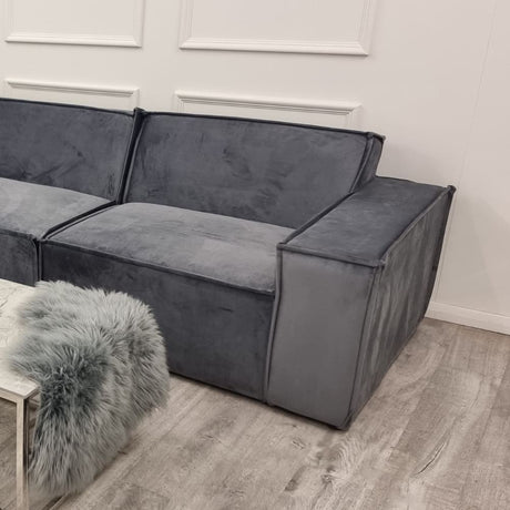 4-Piece-Grey-fabric-Corner-Sofa-300cm4-Piece-Grey-fabric-Corner-Sofa-300cm