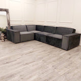 4-Piece-Grey-fabric-Corner-Sofa-300cm4-Piece-Grey-fabric-Corner-Sofa-300cm