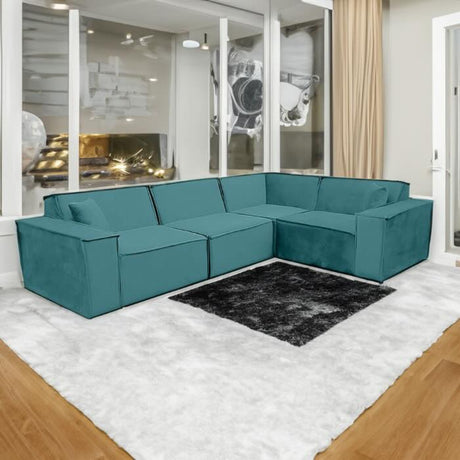 4-Piece-green-fabric-Corner-Sofa-300cm4-Piece-green-fabric-Corner-Sofa-300cm