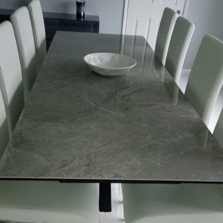 Modern-10-Seater-Extending-Rectangular-grey-Marble-Ceramic-Dining-Table-160cm-240cm-Black-Metal-Legs