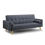 Classic-2-Seater-Grey-Linen-Sofa-Bed-With-Wood-Legs-190cm