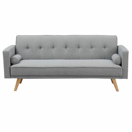 Classic-2-Seater-Light-Grey-Linen-Sofa-Bed-With-Wood-Legs-190cm