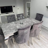 Classic-4-8-Seater-grey-marble-dining-table-rectangular-marble-top-stainless-steel-curved-legs