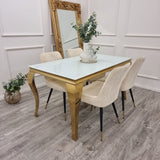 Classic-4-8-Seater-white-glass-dining-table-rectangular-tempered-glass-top-gold-stainless-steel-curved-legs