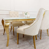 Luxurious-4-8-Seater-white-glass-dining-table-rectangular-tempered-glass-top-gold-stainless-steel-curved-legs