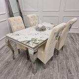 Classic-8-Seater-white-and-gold-marble-dining-table-rectangular-marble-top-stainless-steel-curved-legs-180cm