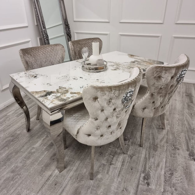 Classic-8-Seater-white-and-gold-marble-dining-table-rectangular-marble-top-stainless-steel-curved-legs-180cm