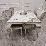 Classic-8-Seater-white-and-gold-marble-dining-table-rectangular-marble-top-stainless-steel-curved-legs-180cm