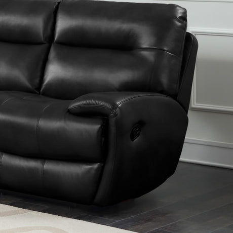 Classic-Black-Faux-Leather-Reclining-Sofa-2-Seater-165cm