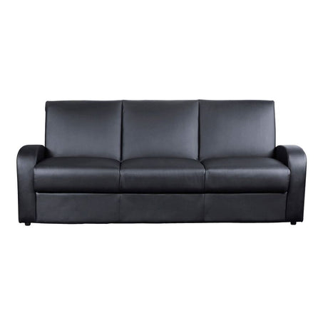 Classic-Black-Faux-Leather-Standard-Sofa-Bed-180cm