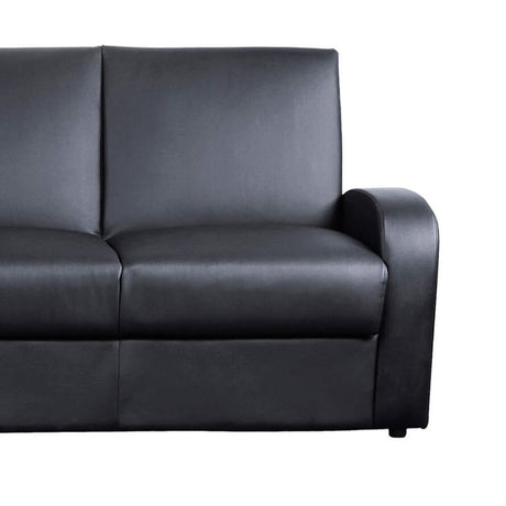 Classic-Black-Faux-Leather-Standard-Sofa-Bed-180cm