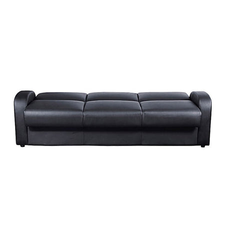 Classic-Black-Faux-Leather-Standard-Sofa-Bed-180cm