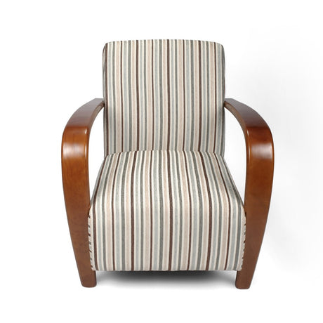 Classic-Chinelle-Duck-Egg-Regency-Striped-Fabric-Bentwood-Arms