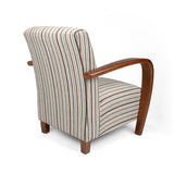 Classic-Chinelle-Duck-Egg-Regency-Striped-Fabric-Bentwood-Arms