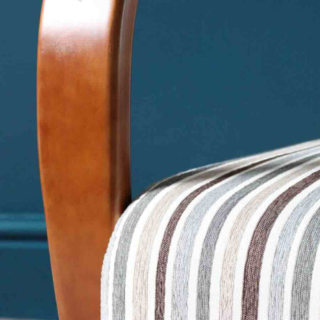 Classic-Chinelle-Duck-Egg-Regency-Striped-Fabric-Bentwood-Arms