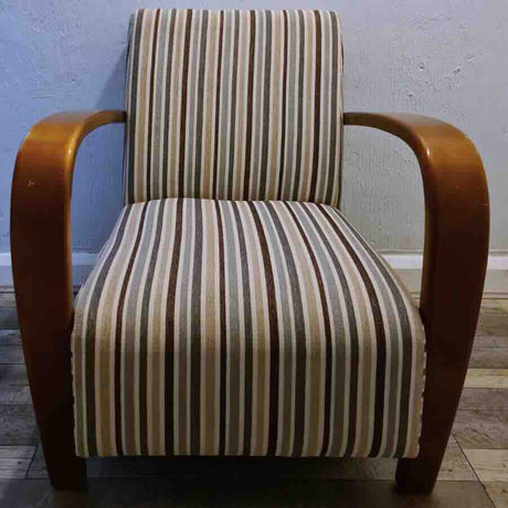 Classic-Chinelle-Duck-Egg-Regency-Striped-Fabric-Bentwood-Arms