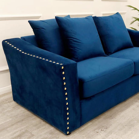 Classic-Chrome-Studded-2_3-Blue-Velvet-Sofa