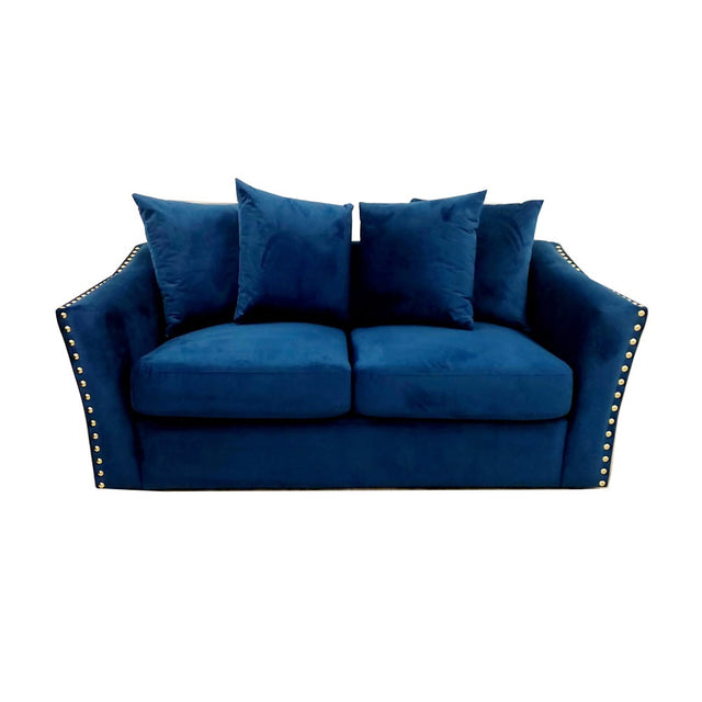 Classic-Chrome-Studded-2_3-Blue-Velvet-Sofa