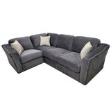 Classic-Chrome-Studded-Grey-Velvet-4-Piece-Corner-Sofa-240cm