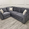 Classic-Chrome-Studded-Grey-Velvet-4-Piece-Corner-Sofa-240cm