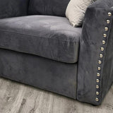 Classic-Chrome-Studded-Grey-Velvet-4-Piece-Corner-Sofa-240cm