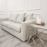 Classic-Chrome-studded-Cream-Fabric-Sofa-3+2