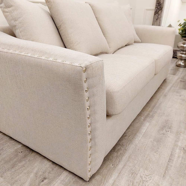 Classic-Chrome-studded-Cream-Fabric-Sofa-3+2