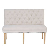 Alexandra Classic Cream Fabric Corner Dining Bench With Back