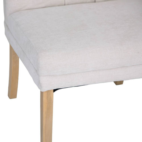 Alexandra Classic Cream Fabric Corner Dining Bench With Back