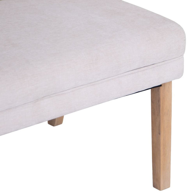 Alexandra Classic Cream Fabric Corner Dining Bench With Back