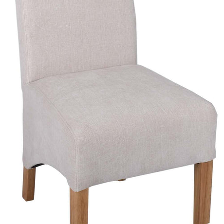 Classic-Cream-Fabric-High-Back-Dining-Chair-Wood-Legs-Set-of-2