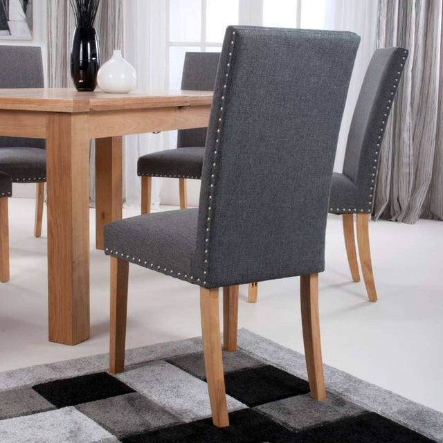 Classic-Dark-Grey-Linen-Dining-Chair-Natural-Rubberwood-Legs-Set-of-2