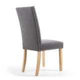 Classic-Dark-Grey-Linen-Dining-Chair-Natural-Rubberwood-Legs-Set-of-2