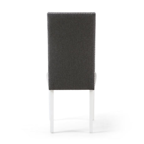 Classic-Dark-Grey-Linen-Dining-Chair-White-Rubberwood-Legs-Set-of-2