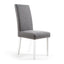 Classic-Dark-Grey-Linen-Dining-Chair-White-Rubberwood-Legs-Set-of-2