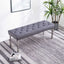 Classic-Dark-Grey-Velvet-Dining-Bench-Metal-Legs-130cm